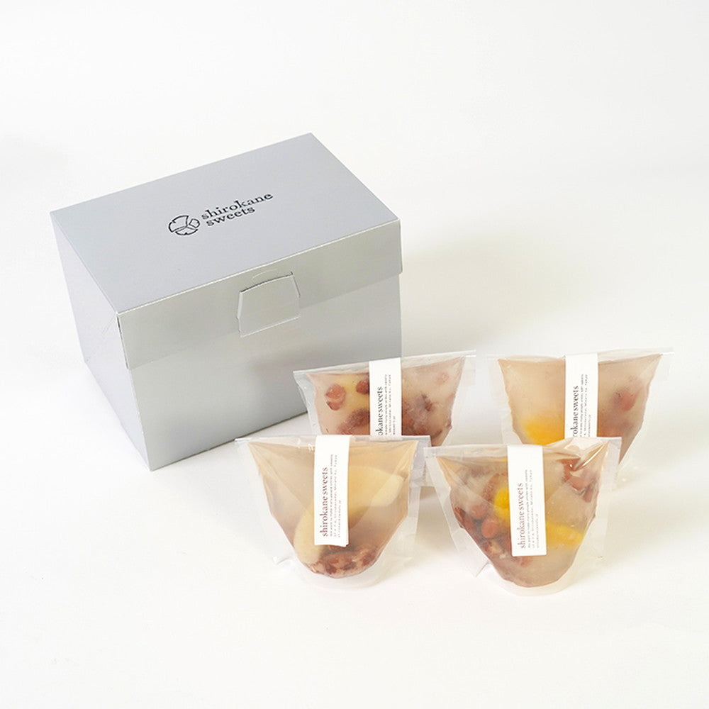 「shirokane sweets TOKYO」涼菓 フルーツあんみつゼリーギフト(4個GiftBOX) eギフト