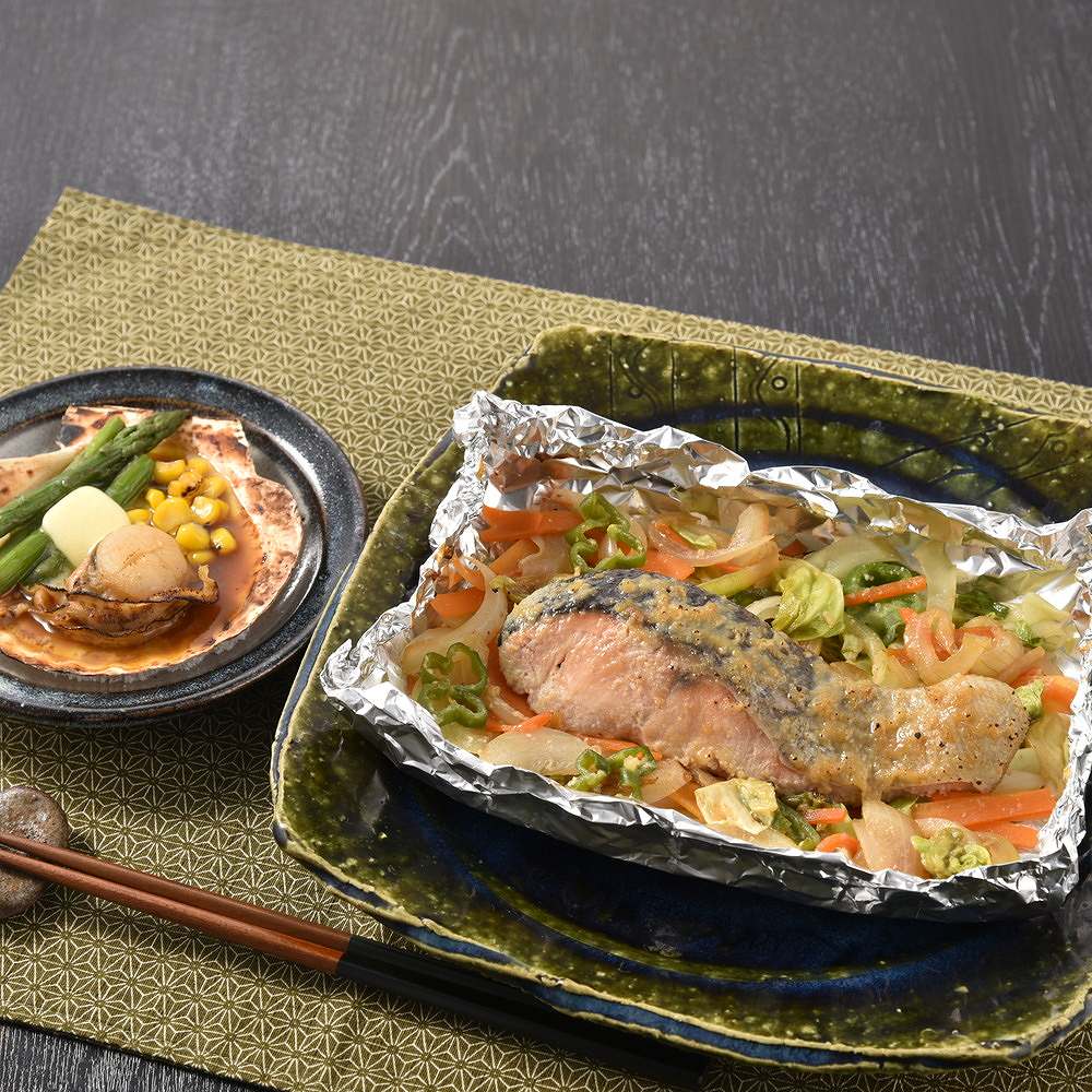 ギフトカード】北海道 鮭のちゃんちゃん焼きと帆立バター焼き – AOYAMA