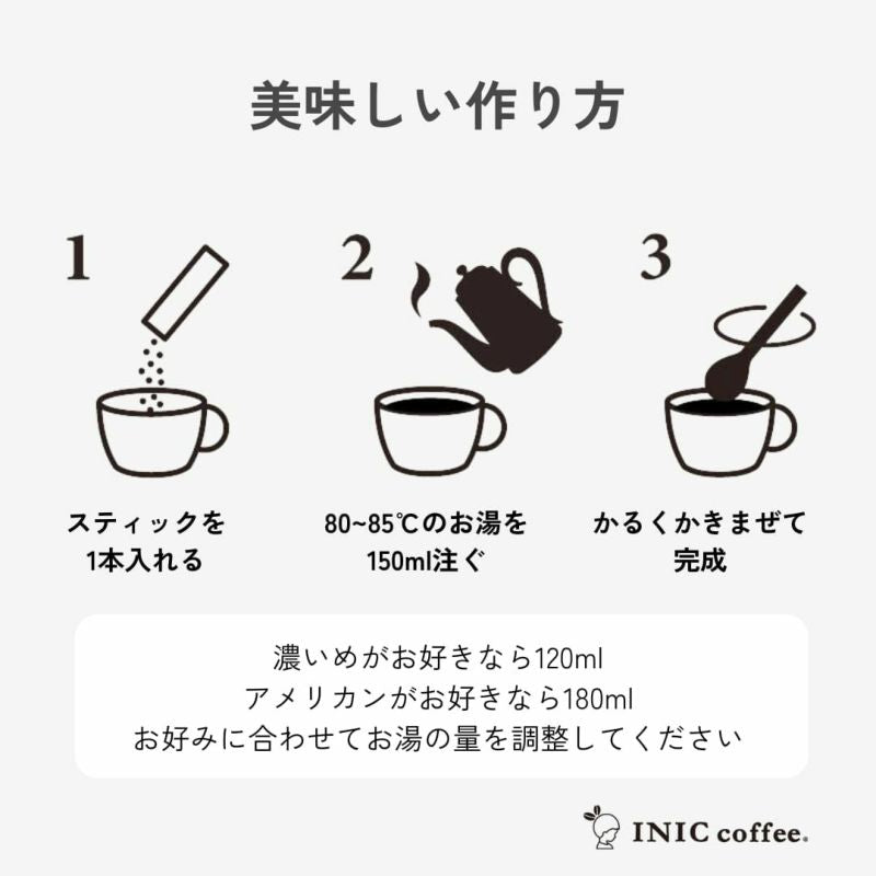 INIC coffee ドリップドコーヒーパウダー 2種飲み比べ(スムースアロマ・ハニー) eギフト