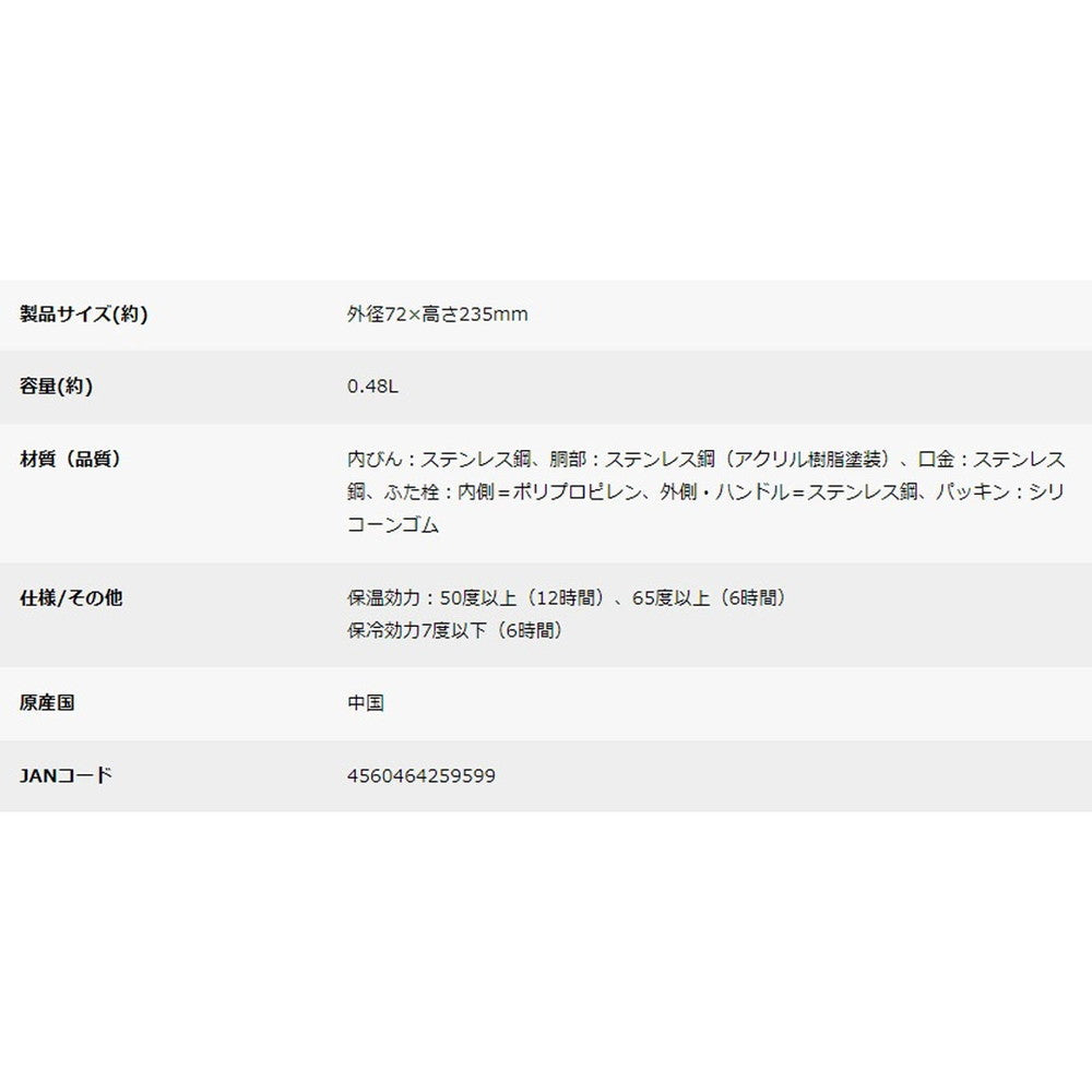 キャプテンスタッグ モンテ ハンガーボトル480(サックス) eギフト