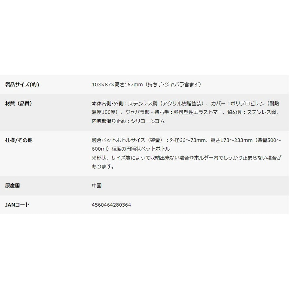 キャプテンスタッグ HDステンレスペットボトルホルダー (ブラック) eギフト