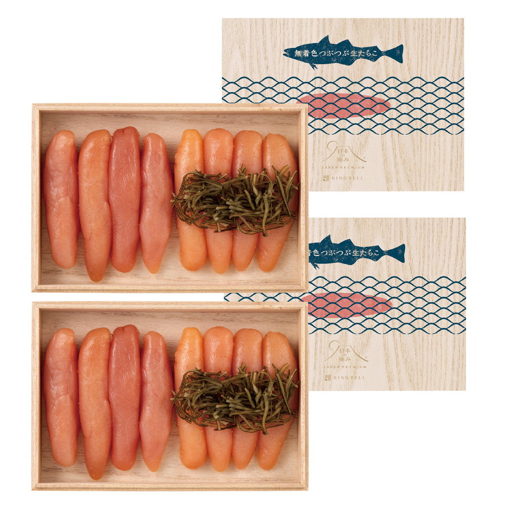 つぶつぶ生たらこ２種詰合(大吟醸仕込･昆布風味各225gx2)　eギフト