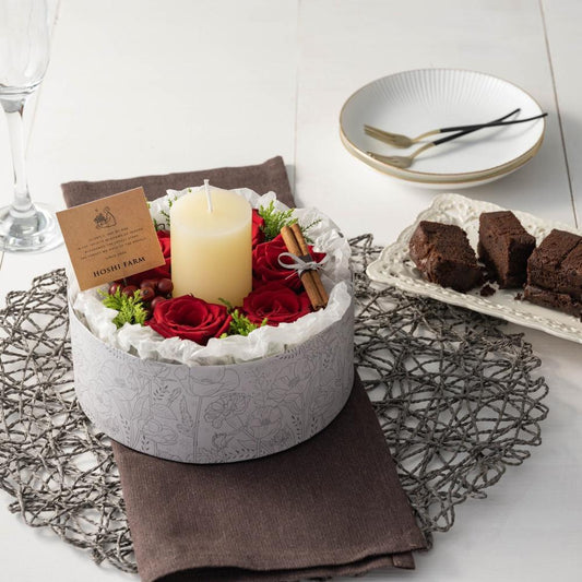 ホシファーム 『薔薇のケーキでお祝いギフト』ルージュ&オークラ ショコラケーキ　eギフト