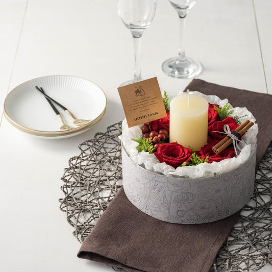 ホシファーム 『薔薇のケーキでお祝いギフト』ルージュ キャンドル付　eギフト