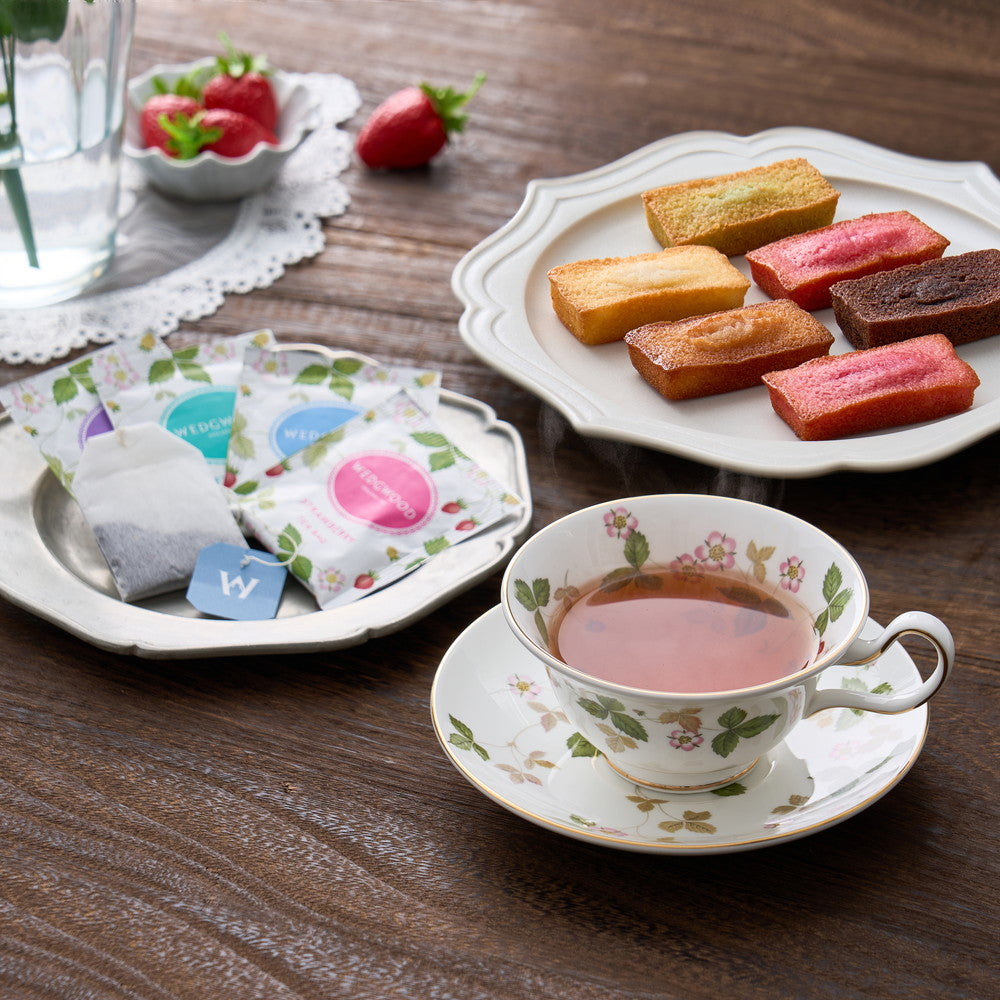 ウェッジウッド　ワイルドストロベリーティーバッグ4種飲み比べ＆フィナンシェ5種食べ比べ（14個）　eギフト