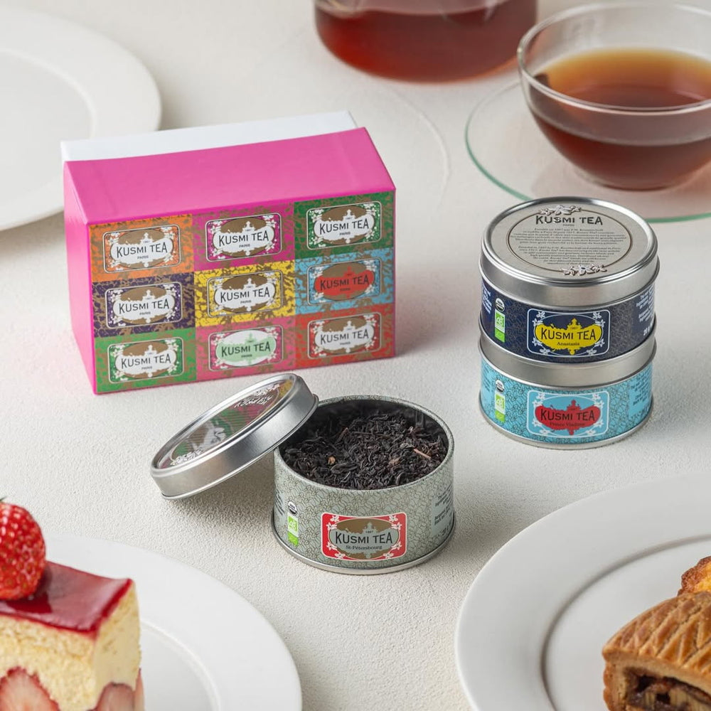 仏産オーガニックティーメゾン　KUSMI TEA（クスミティー）お洒落なミニ缶　飲み比べ　eギフト