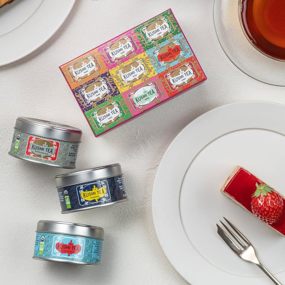 仏産オーガニックティーメゾン　KUSMI TEA（クスミティー）お洒落なミニ缶　飲み比べ　eギフト