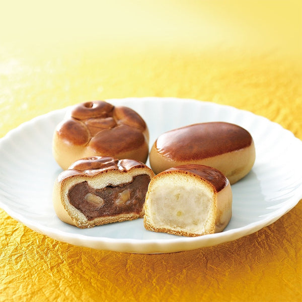 「文明堂」和菓撰15個入(カステラ巻ハニー・栗饅頭・くるみ饅頭 各5個) ギフトカード