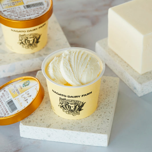 長門牧場「カルピス(株)バター」アイスクリーム　ミルク＆バター７個　ギフトカード