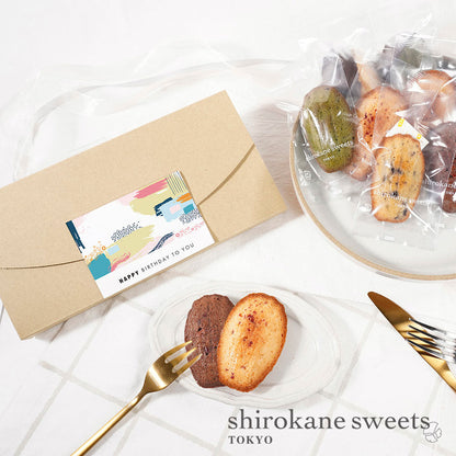 白金スイーツHAPPY BIRTHDAY Package/白金手作りマドレーヌ（ミックス） 4個　eギフト