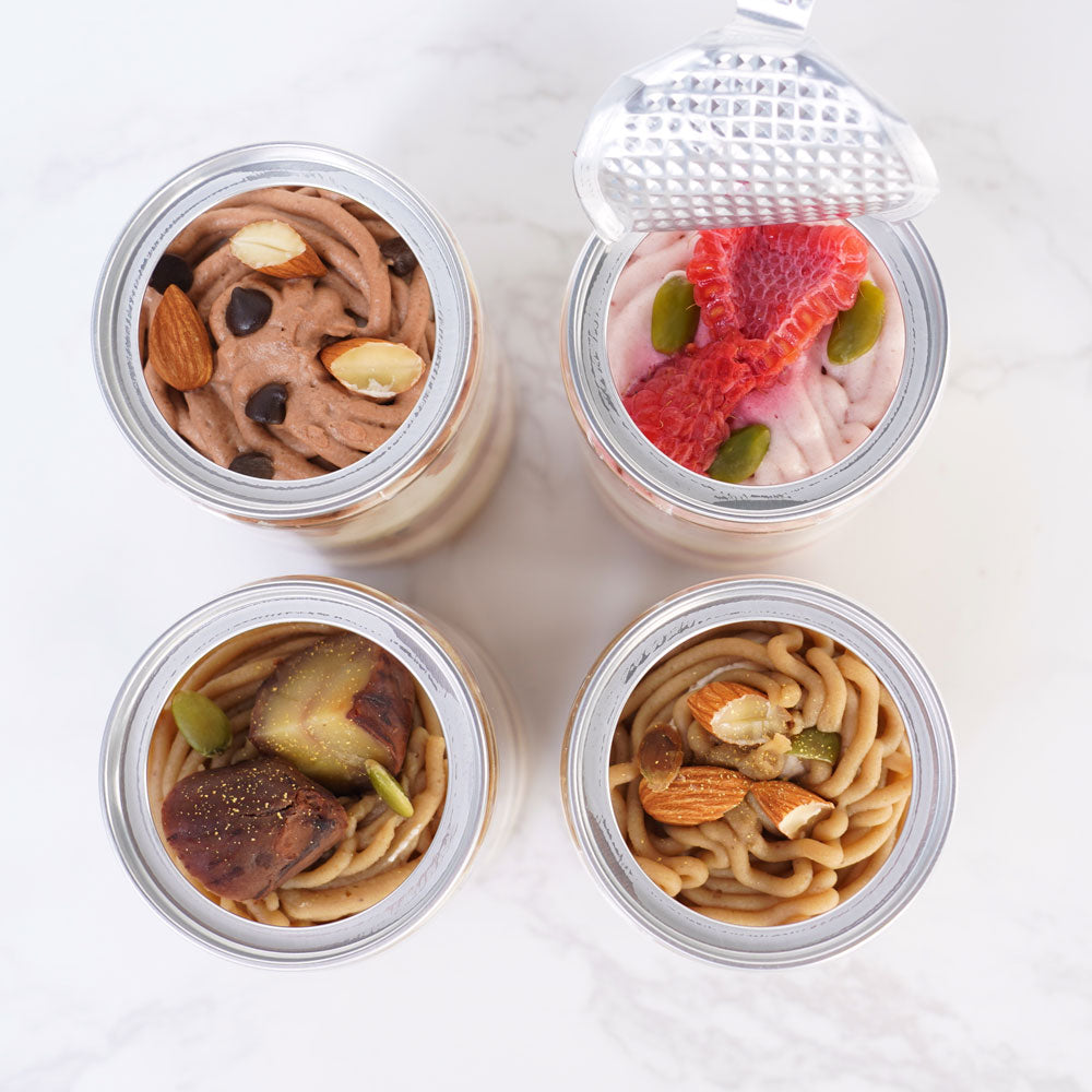 白金スイーツ 白金モンブランケーキ　4種食べ比べ（山江栗、和栗＆ナッツ、ベリー、ショコラ）　eギフト
