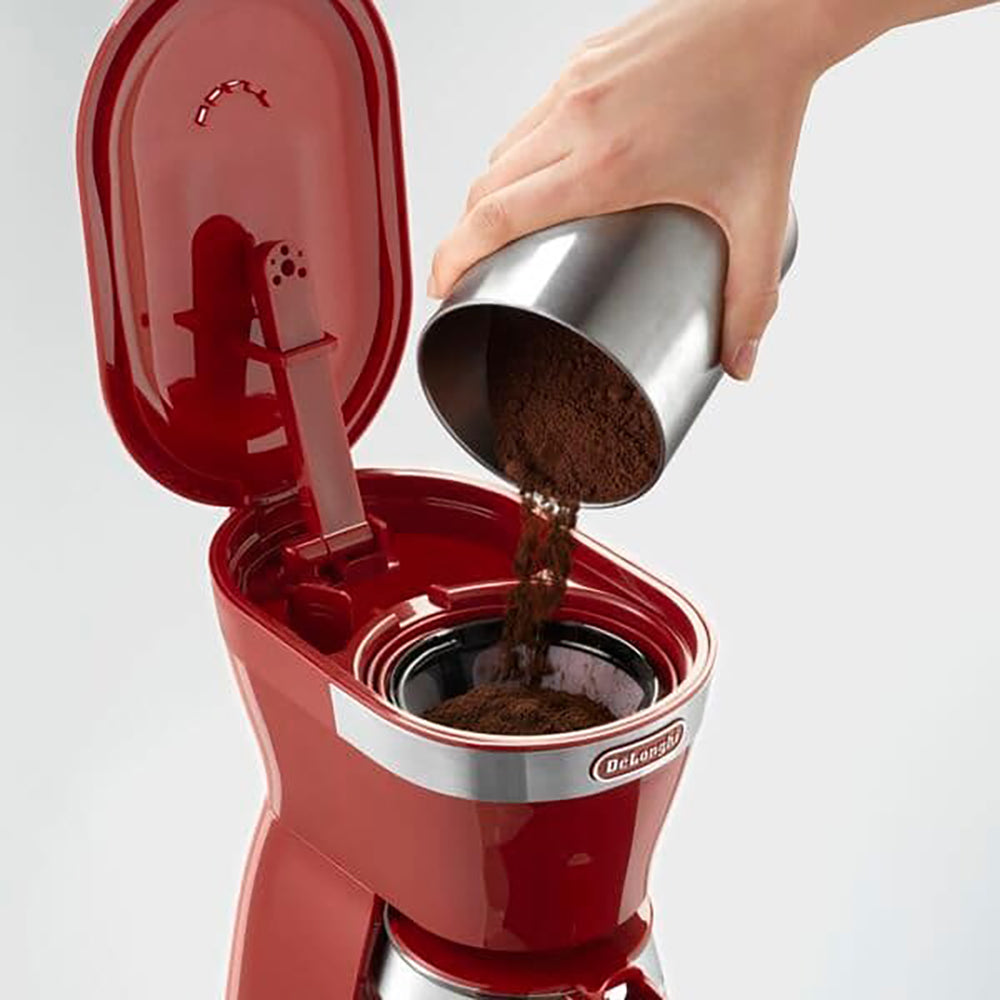 デロンギ アクティブ ドリップコーヒーメーカー パッションレッド