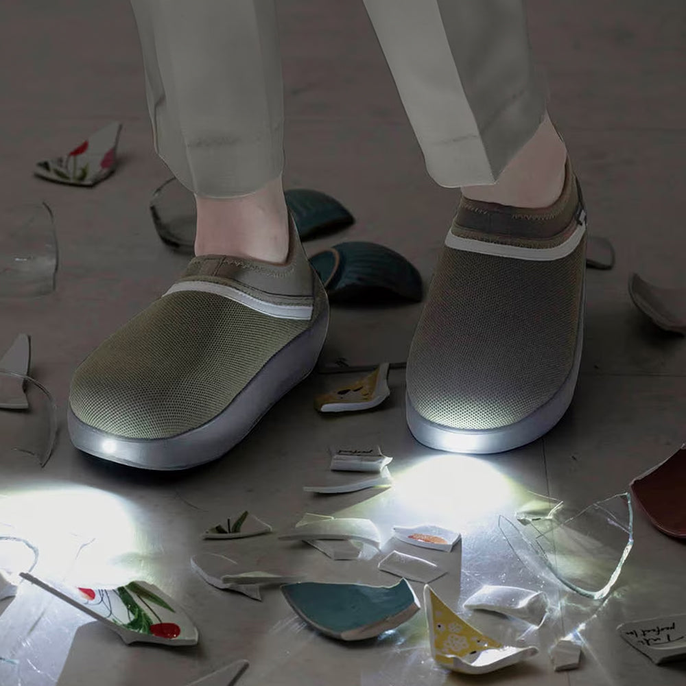 防災ブランド「SONAENO」 防災ライトルームシューズ　グリーン（L）　eギフト