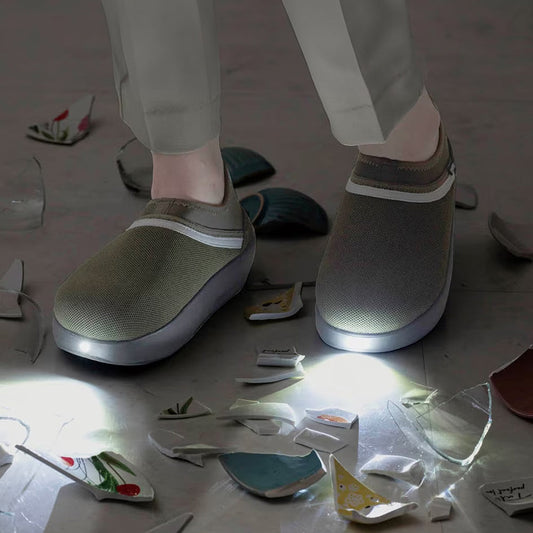 防災ブランド「SONAENO」 防災ライトルームシューズ　グリーン（L）　eギフト