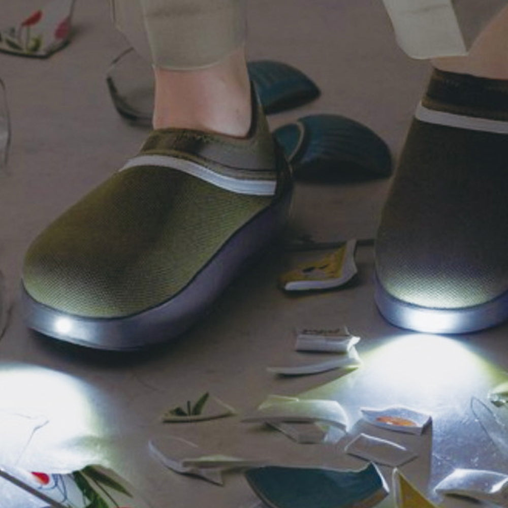 防災ブランド「SONAENO」 防災ライトルームシューズ　グリーン（LL）　eギフト