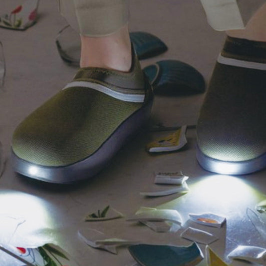 防災ブランド「SONAENO」 防災ライトルームシューズ　グリーン（LL）　eギフト