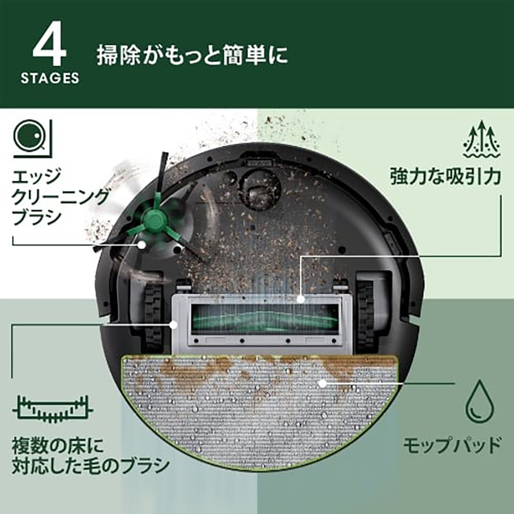 アイロボット ロボット掃除機 Roombaルンバ 105 Combo ロボットブラック　eギフト