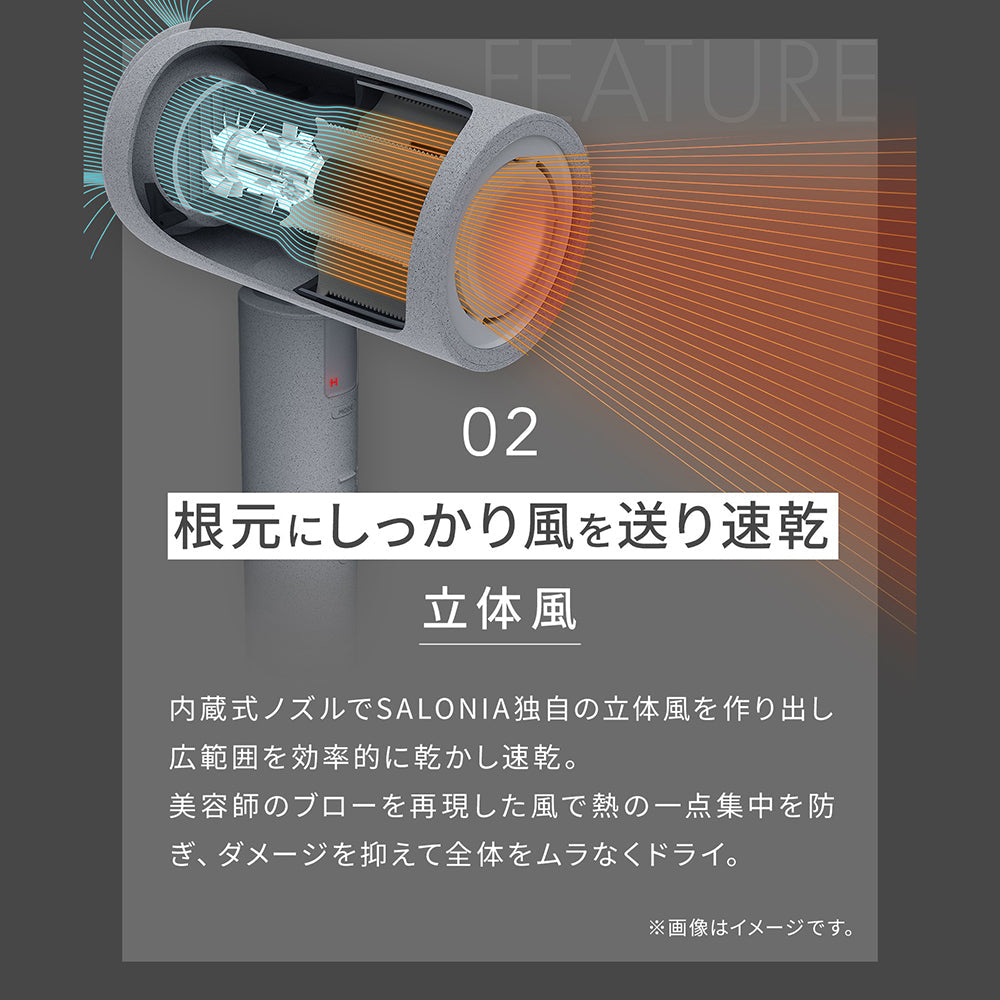 eギフト】SALONIAエアトリートメントドライヤー ストーングレー