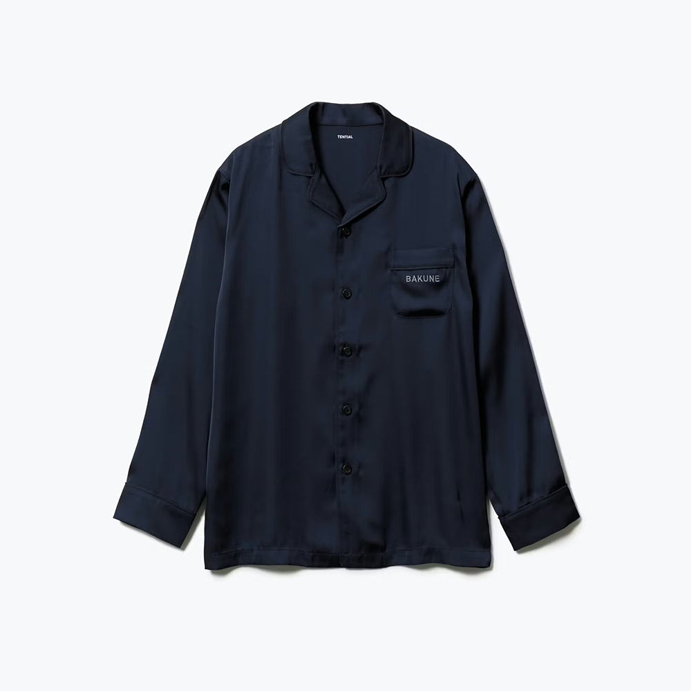 リカバリーウェア BAKUNE パジャマサテン上下(Unisex) ネイビーM　eギフト