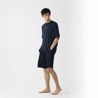 リカバリーウェア BAKUNE Dry Men's 半袖上下セット ネイビー L 【一般医療機器】　eギフト