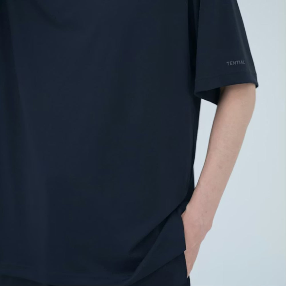 リカバリーウェア BAKUNE Dry Men's 半袖上下セット ネイビー L 【一般