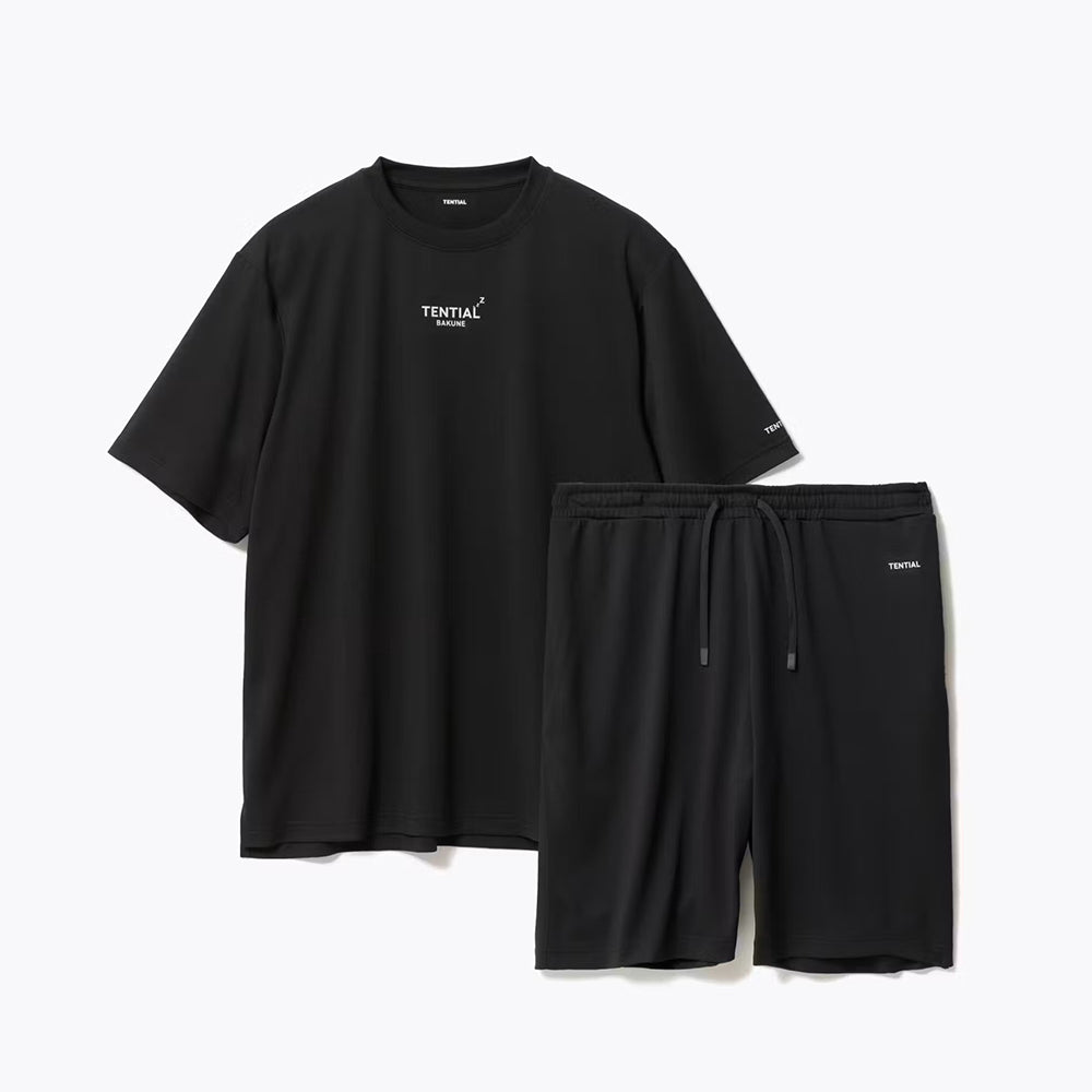 リカバリーウェア BAKUNE Dry Men's 半袖上下セット ブラック M 【一般医療機器】　eギフト