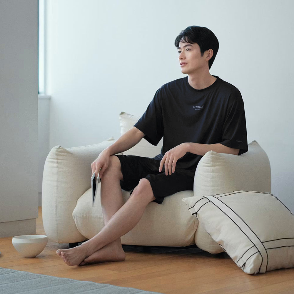 リカバリーウェア BAKUNE Dry Men's 半袖上下セット ブラック M 【一般医療機器】　eギフト