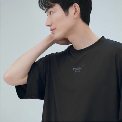 【父の日カード】 リカバリーウェア BAKUNE Dry Men's 半袖上下セット ブラック L 【一般医療機器】　eギフト