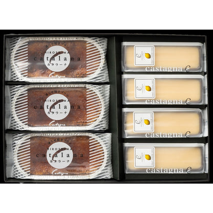 広島 「カスターニャ」 カタラーナ＆レモンチーズケーキセット　eギフト