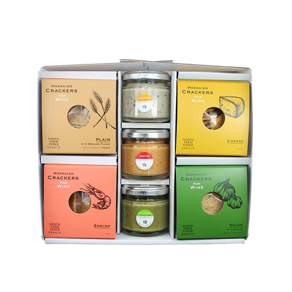 NORTH FARM STOCK」北海道クラッカー4種・北海道野菜のディップ3種