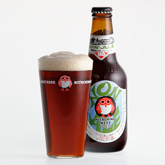 茨城クラフトビール 常陸野ネストビール ノン・エール(ノンアルコール0.3%)瓶330ml(24本)　eギフト