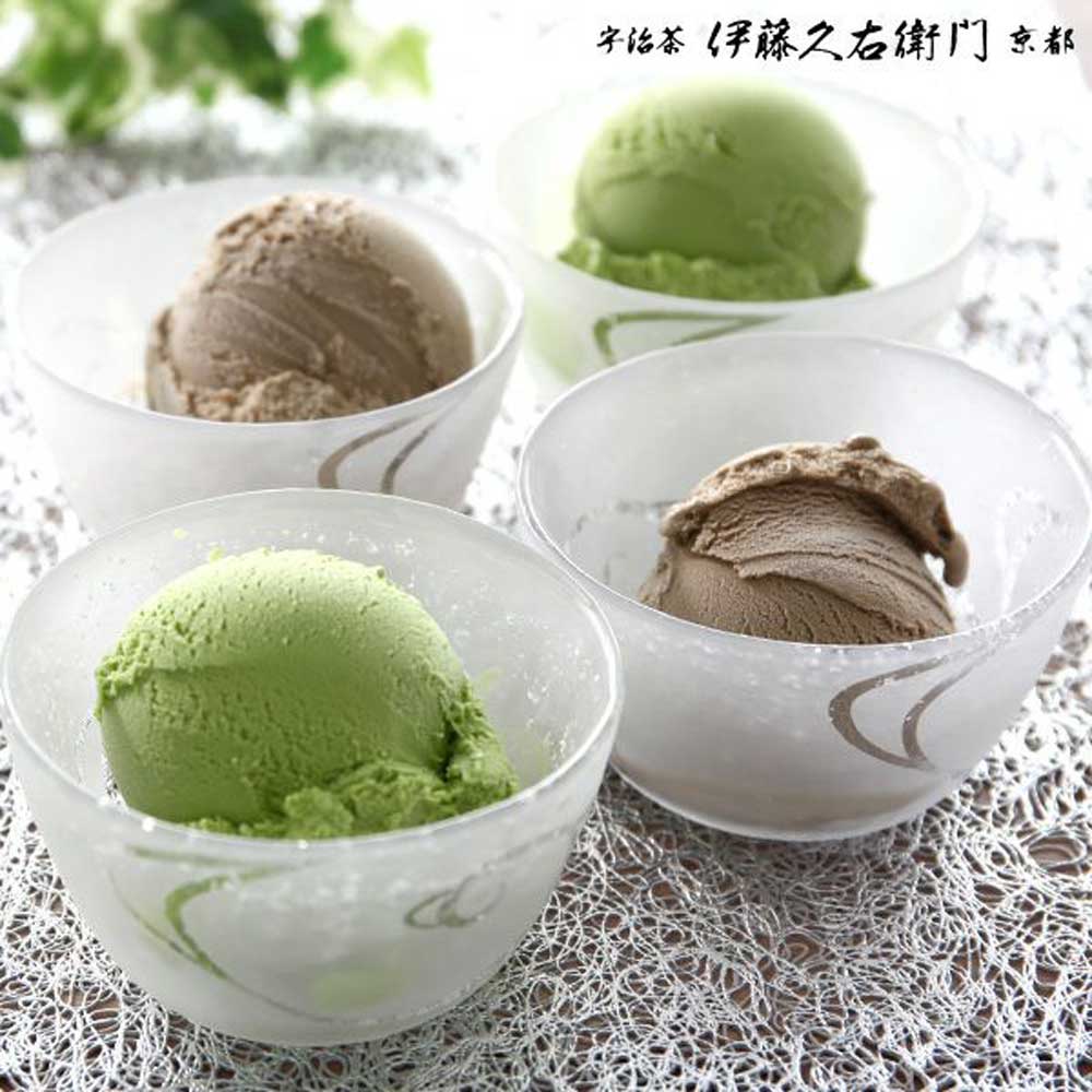 宇治二色アイスクリーム 抹茶・ほうじ茶 12個セット