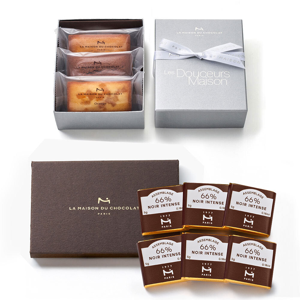 ラ・メゾン・デュ・ショコラ キャレ ノアール アンタンス　6枚入＆フィナンシェ 3個入　ギフトカード