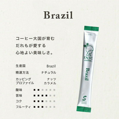 INIC coffee　ドリップドコーヒーパウダー　ビーンズアロマ　ブラジル 30P　eギフト