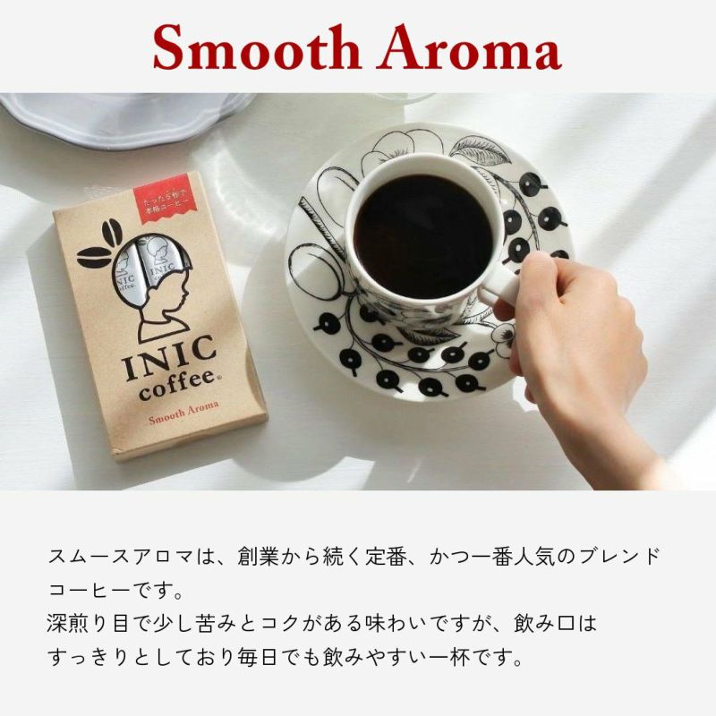 INIC coffee　ドリップドコーヒーパウダー 定番2種飲み比べ　ボトルセット（スムースアロマ・モーニングアロマ）　eギフト