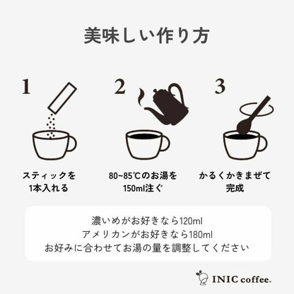 INIC coffee ドリップドコーヒーパウダー 2種飲み比べ（スムースアロマ・ハニー） ギフトカード