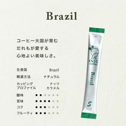 INIC coffee　ドリップドコーヒーパウダー　ビーンズアロマ　3本入り６種アソートギフト　eギフト