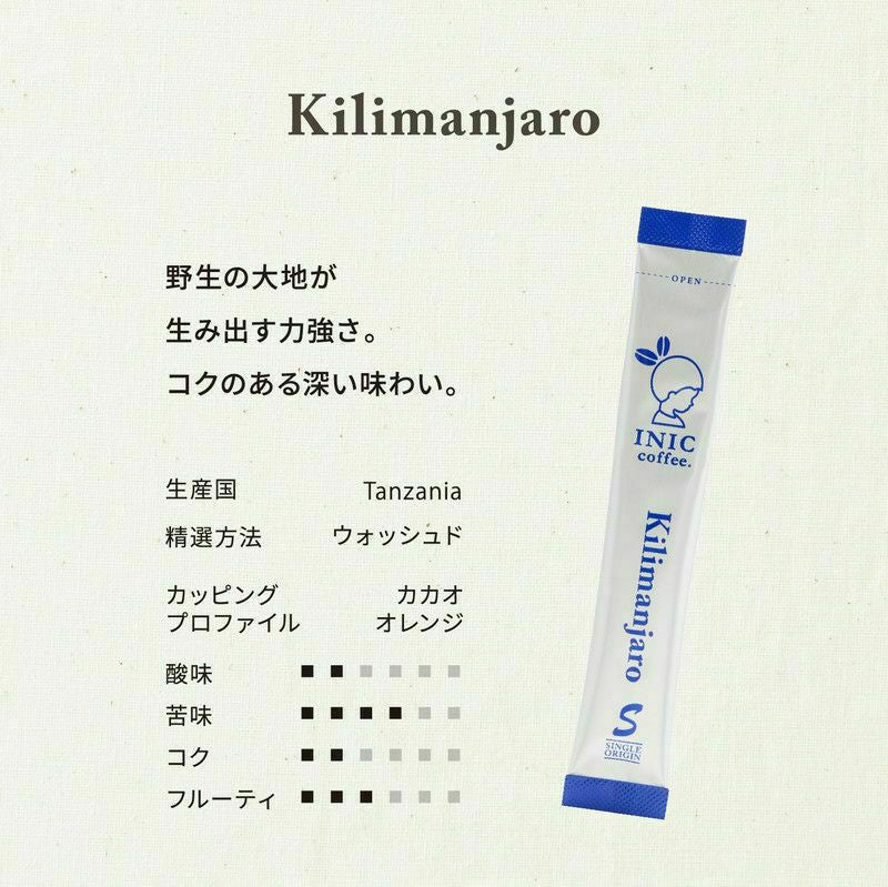 INIC coffee　ドリップドコーヒーパウダー　ビーンズアロマ　アソートギフト 002（コロンビア・ブラジル・キリマンジャロ）