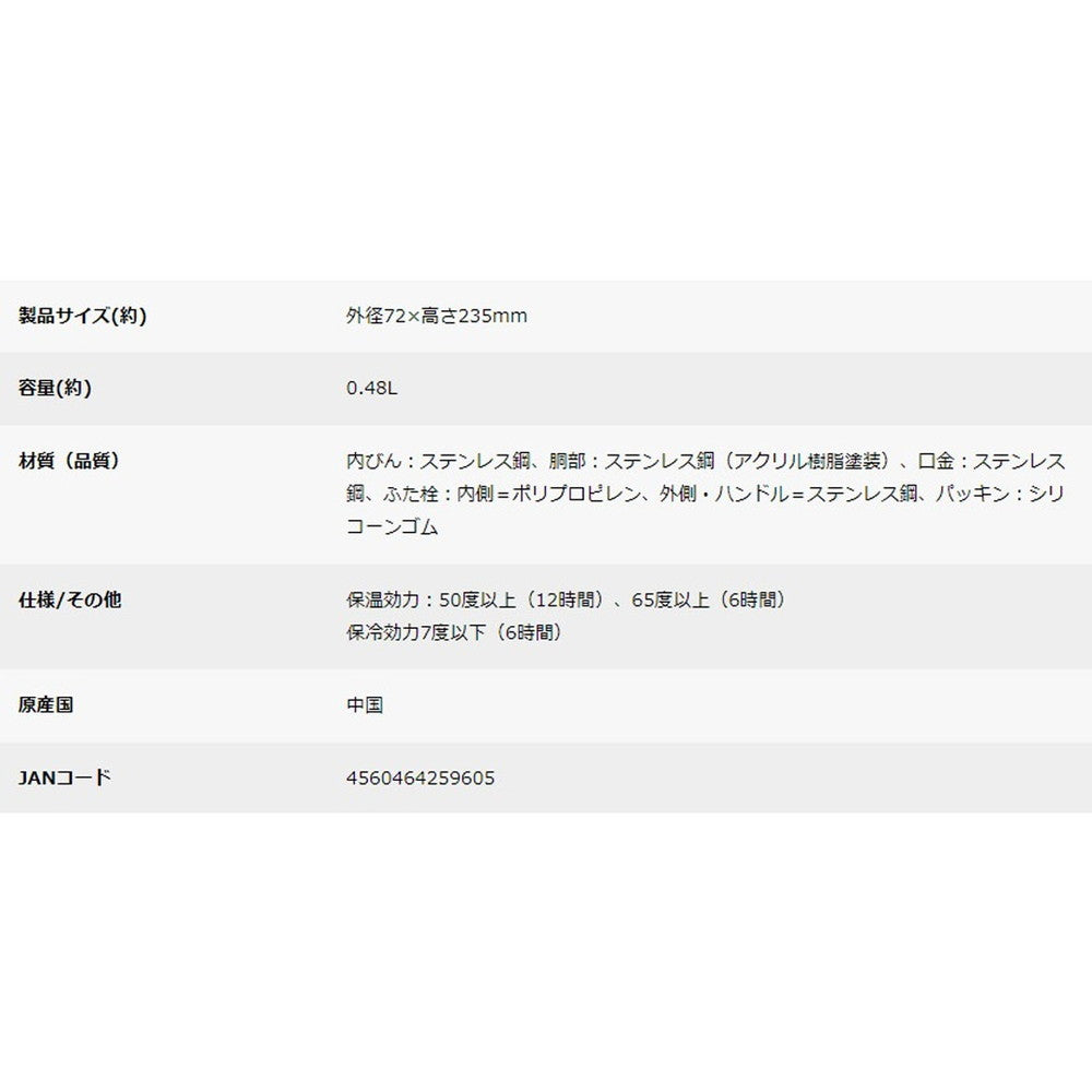 キャプテンスタッグ モンテ ハンガーボトル480（ブルー）　eギフト