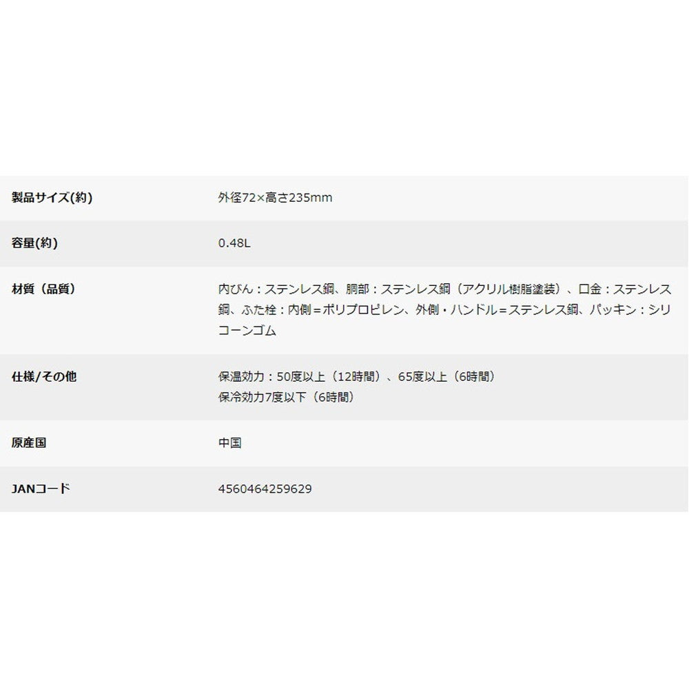 キャプテンスタッグ モンテ ハンガーボトル480（レッド）　eギフト