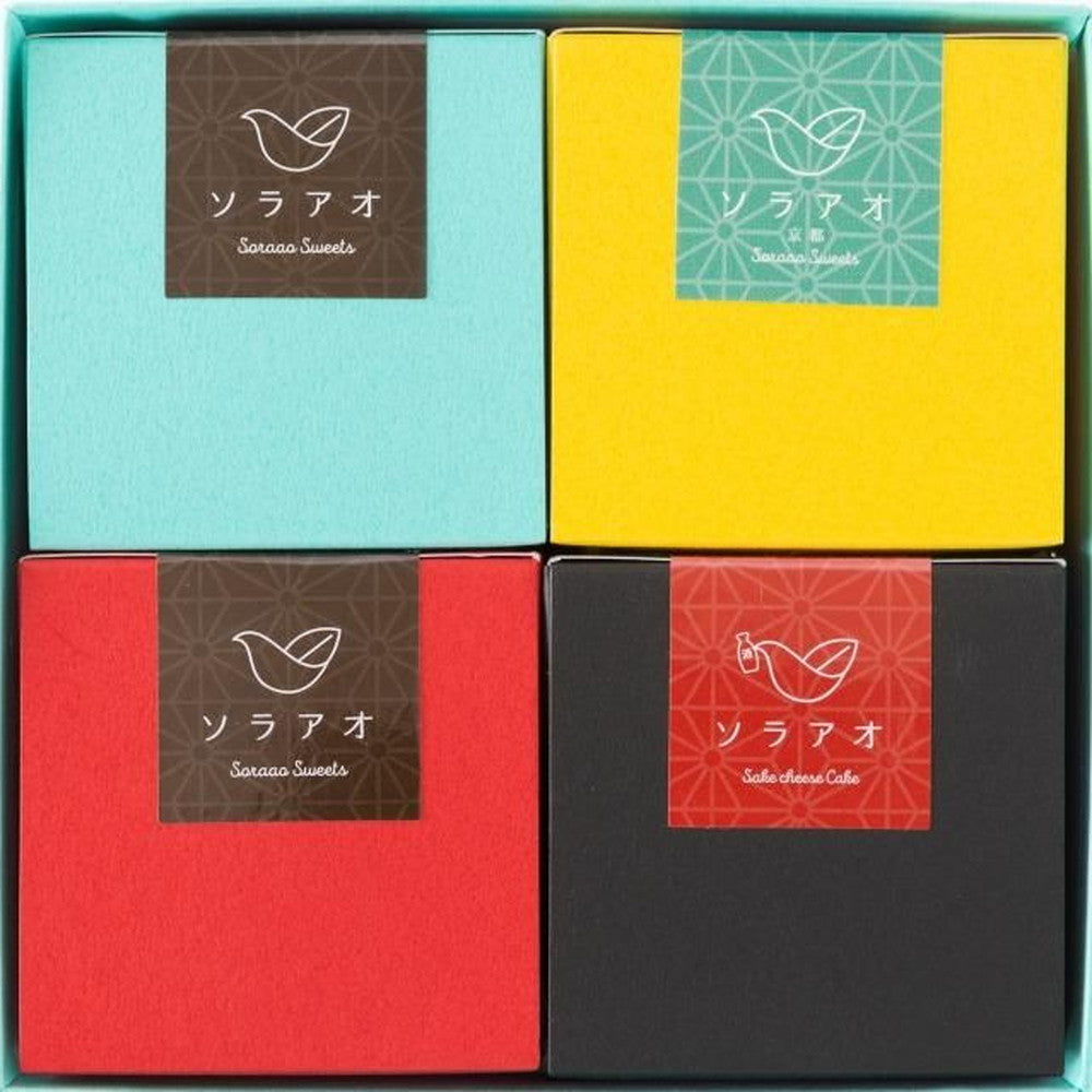 京都チーズケーキ専門店 ソラアオ　キューブおすすめ4種食べ比べセット　封筒入り