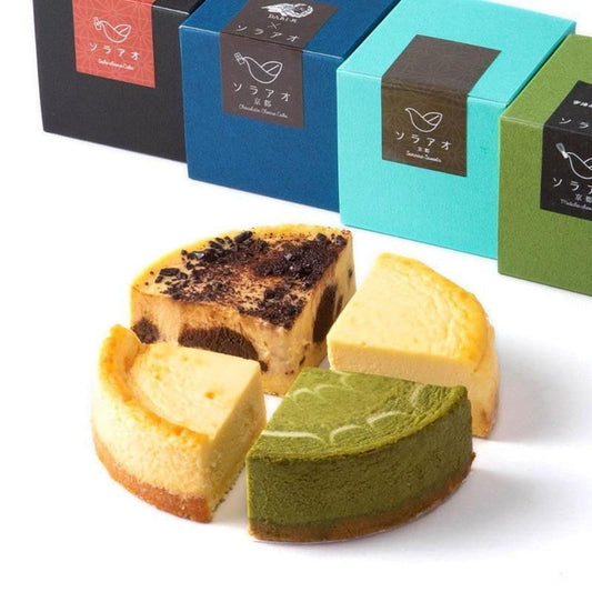 京都チーズケーキ専門店 ソラアオ　プレミアム　京都ブランドコラボ4種食べ比べ　eギフト