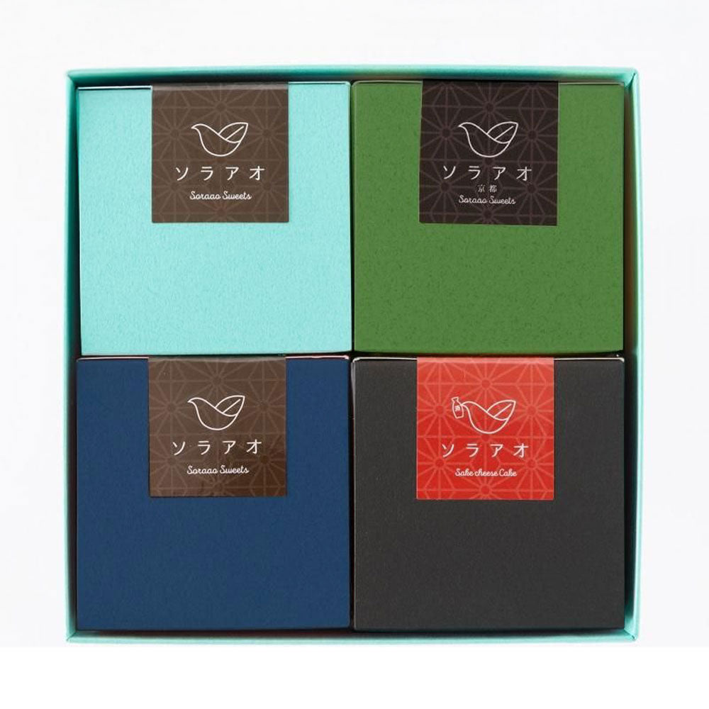 京都チーズケーキ専門店 ソラアオ　プレミアム　京都ブランドコラボ4種食べ比べ　封筒入り