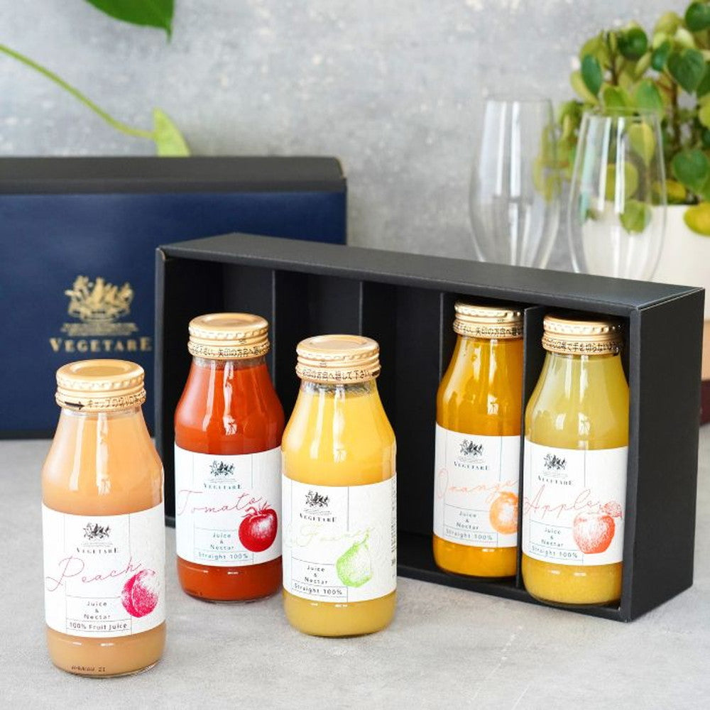 ベジターレ　国産ストレート100%ジュース＆ネクター5種飲み比べ(各種フルーツ＆トマト)　eギフト