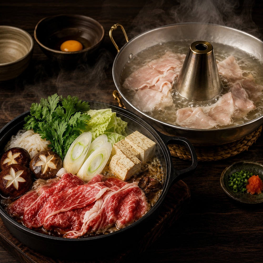 白老牛すき焼き＆知床ポークしゃぶしゃぶ　eギフト