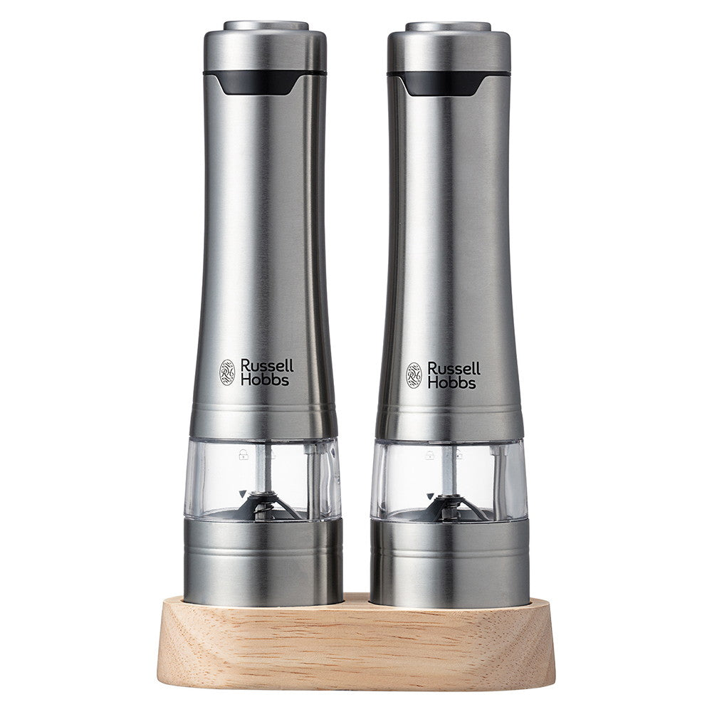 Russell Hobbs(ラッセルホブス) 電動ミル ソルト&ペッパー ウッドスタンド セット　eギフト