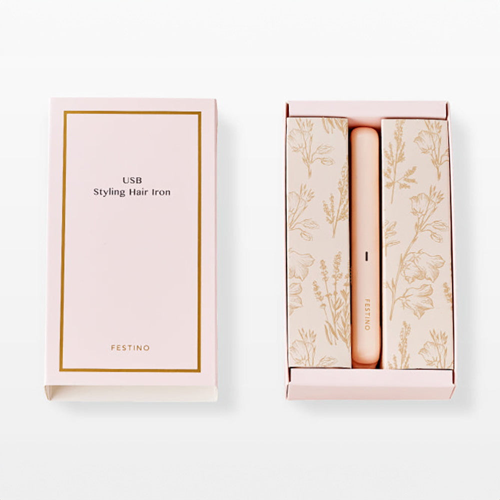 FESTINO(フェスティノ) USB スタイリングヘアアイロン ピンク　eギフト