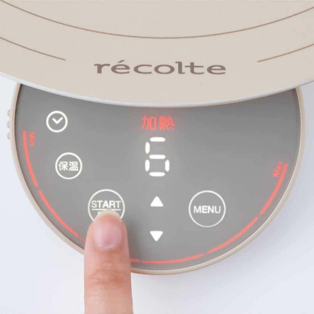 recolte(レコルト) 卓上IHクッキンググリドル クリームホワイト