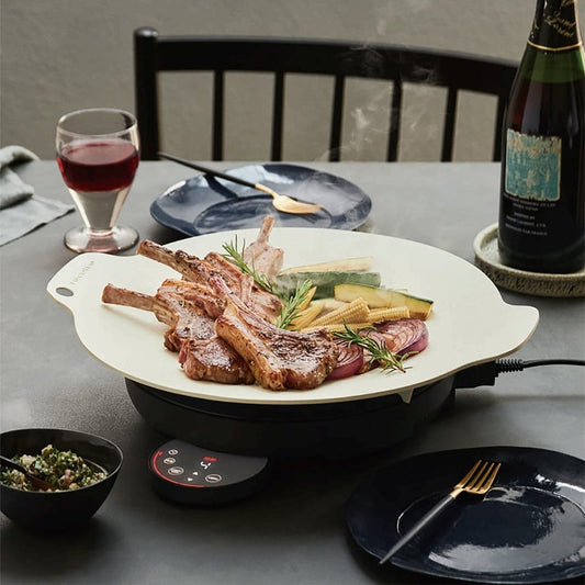 recolte(レコルト) 卓上IHクッキンググリドル グレー　eギフト