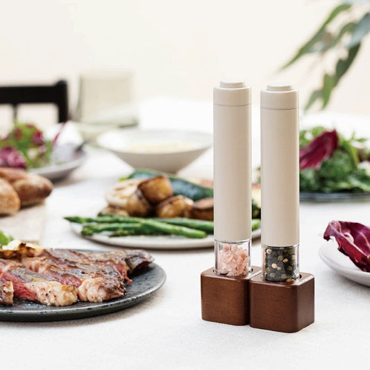 recolte(レコルト) 電動 ソルト&ペッパーミル ミニ クリームホワイト　eギフト